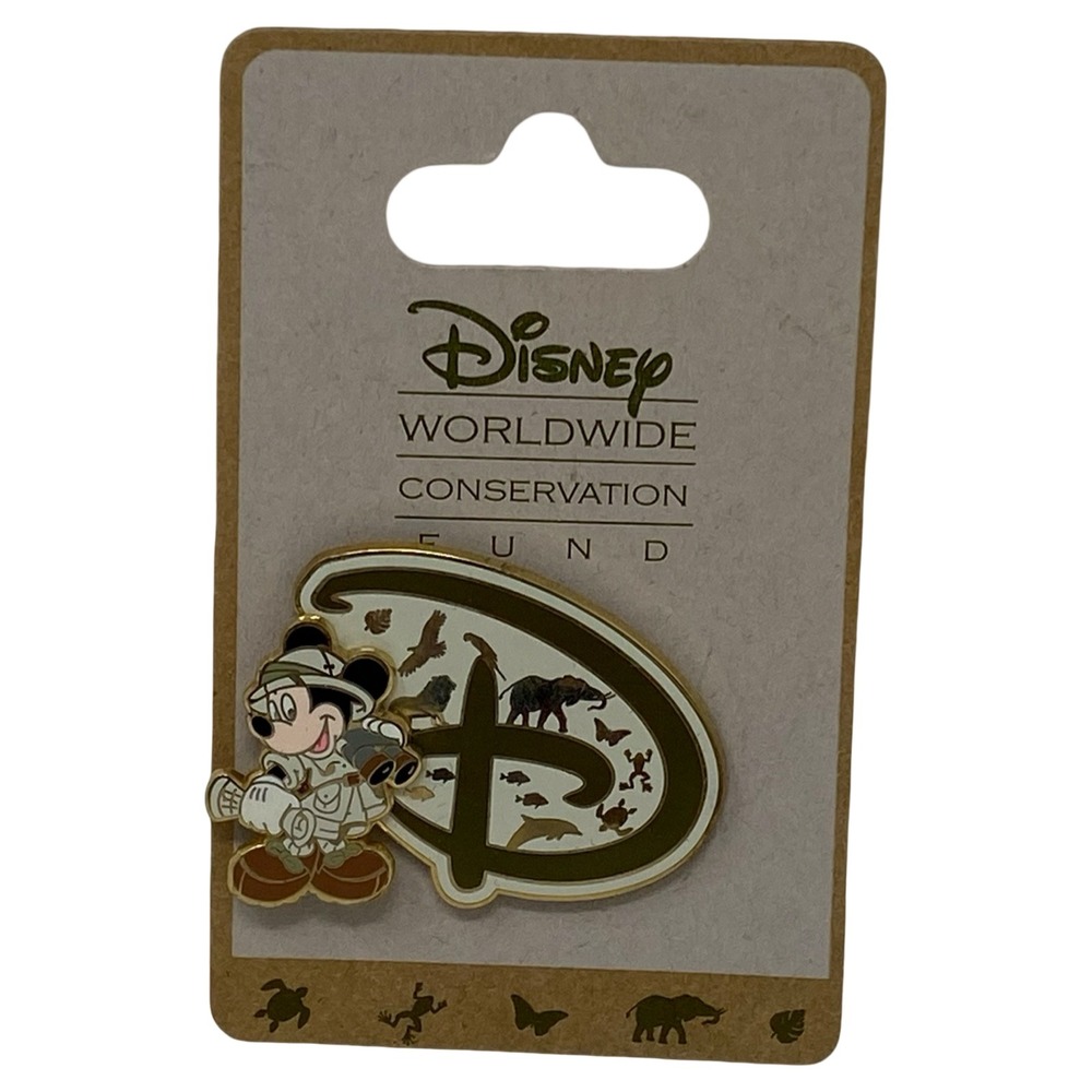 Disney Mickey Mouse Safari Animal Enamel Pin Worldwide Conservation Fund NEW